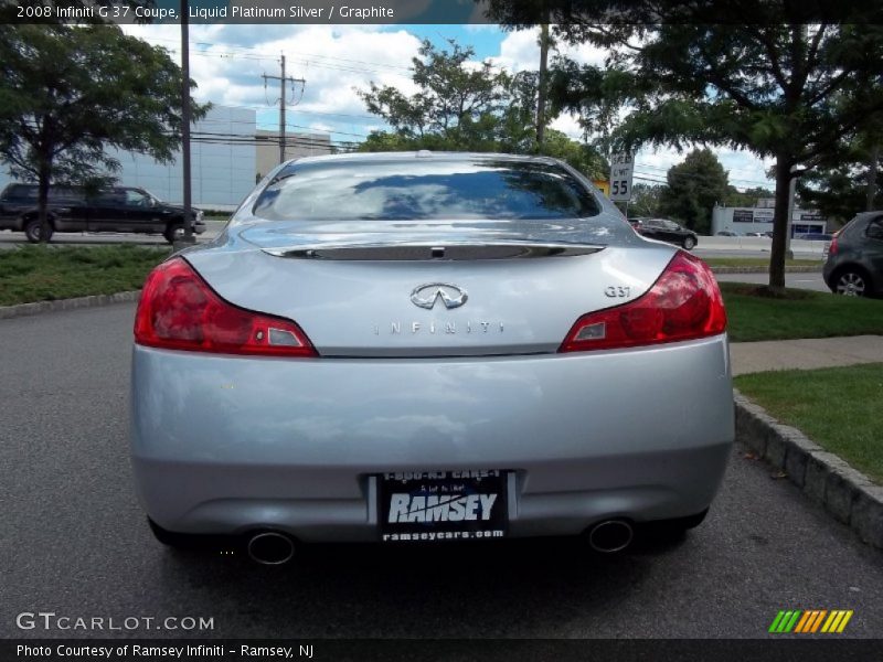 Liquid Platinum Silver / Graphite 2008 Infiniti G 37 Coupe