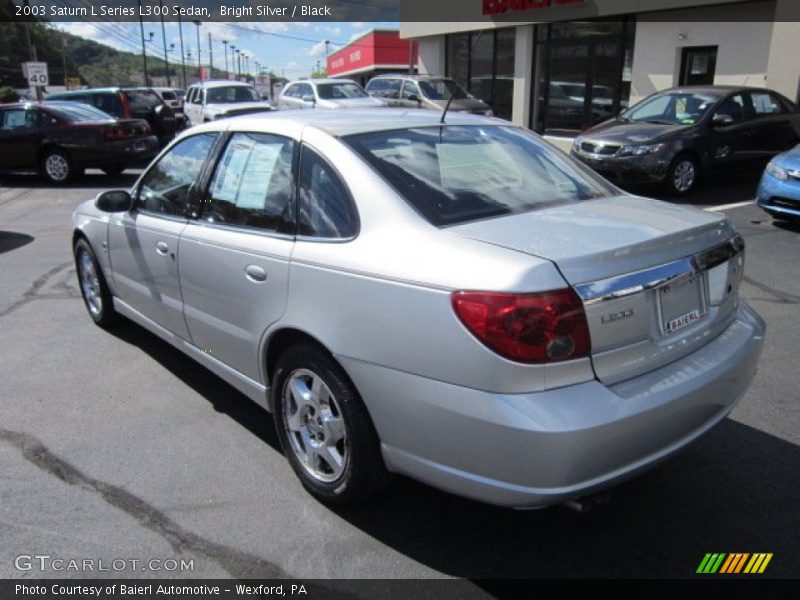 Bright Silver / Black 2003 Saturn L Series L300 Sedan