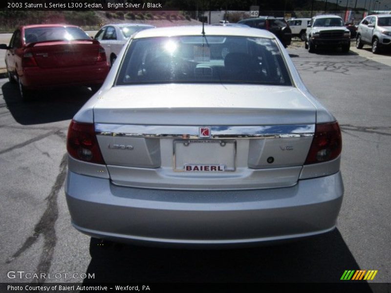 Bright Silver / Black 2003 Saturn L Series L300 Sedan