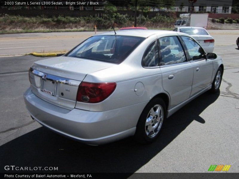 Bright Silver / Black 2003 Saturn L Series L300 Sedan