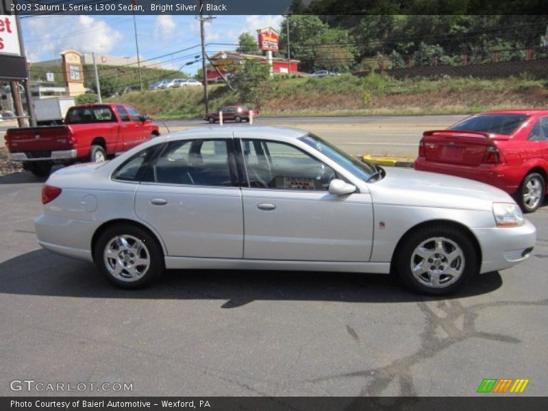 Bright Silver / Black 2003 Saturn L Series L300 Sedan