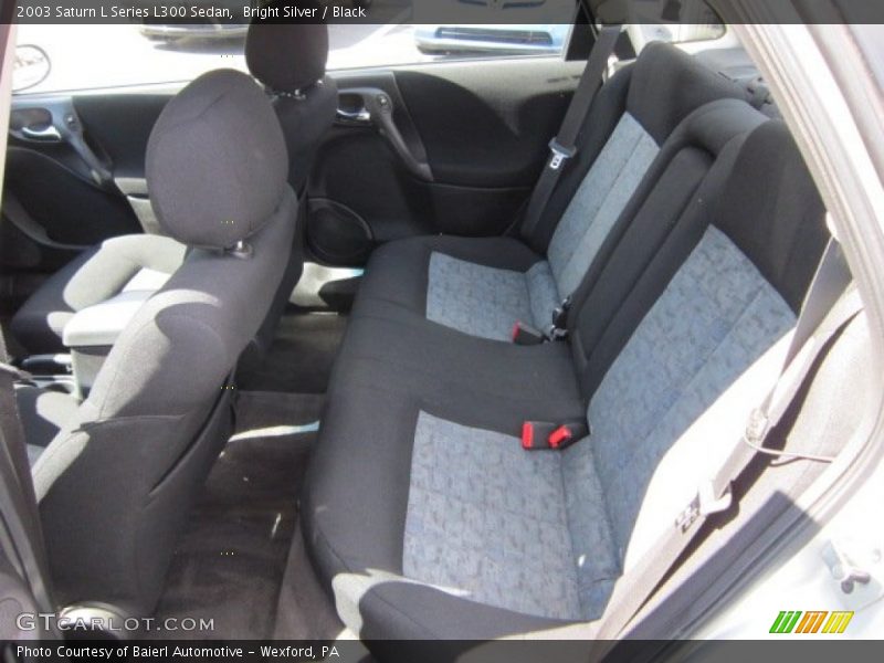 Bright Silver / Black 2003 Saturn L Series L300 Sedan
