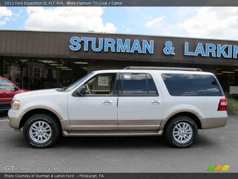 White Platinum Tri-Coat / Camel 2011 Ford Expedition EL XLT 4x4