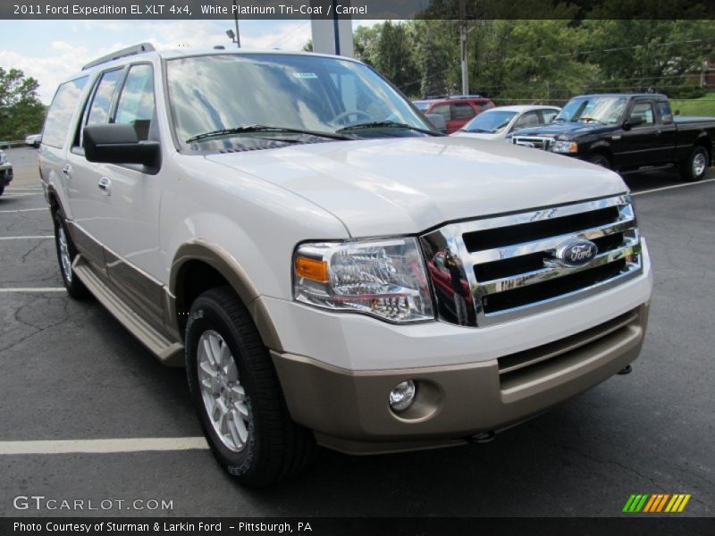 White Platinum Tri-Coat / Camel 2011 Ford Expedition EL XLT 4x4