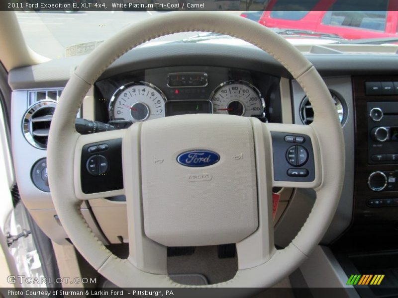 White Platinum Tri-Coat / Camel 2011 Ford Expedition EL XLT 4x4