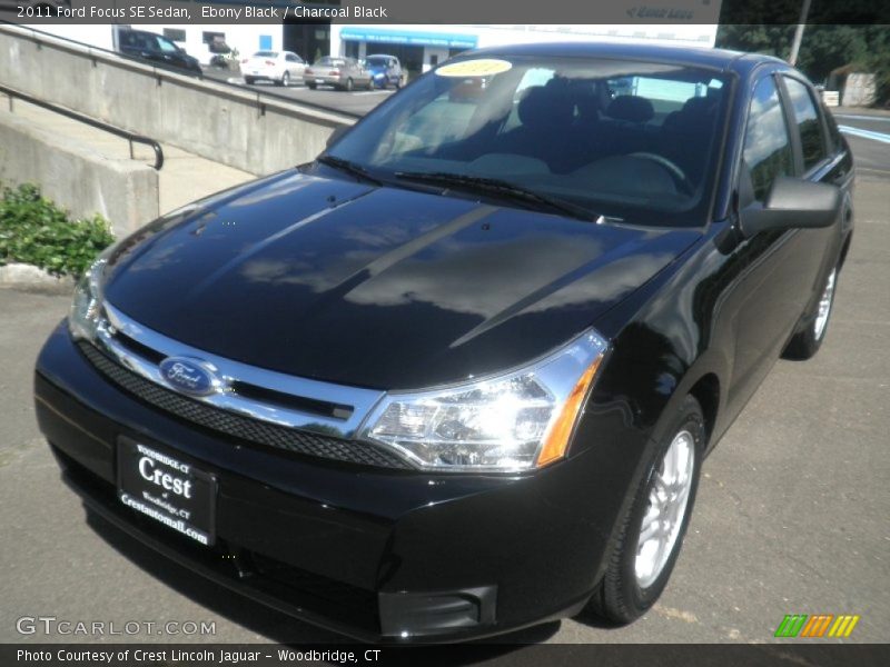 Ebony Black / Charcoal Black 2011 Ford Focus SE Sedan