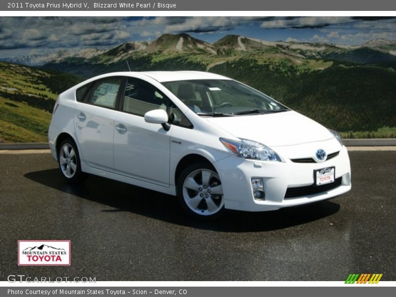 Blizzard White Pearl / Bisque 2011 Toyota Prius Hybrid V