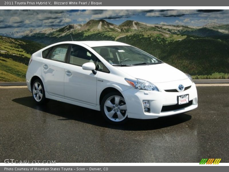 Blizzard White Pearl / Bisque 2011 Toyota Prius Hybrid V