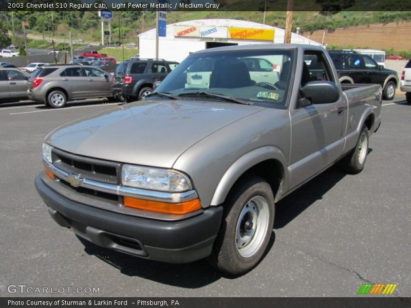 Light Pewter Metallic / Medium Gray 2003 Chevrolet S10 Regular Cab