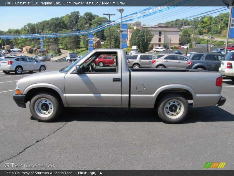Light Pewter Metallic / Medium Gray 2003 Chevrolet S10 Regular Cab