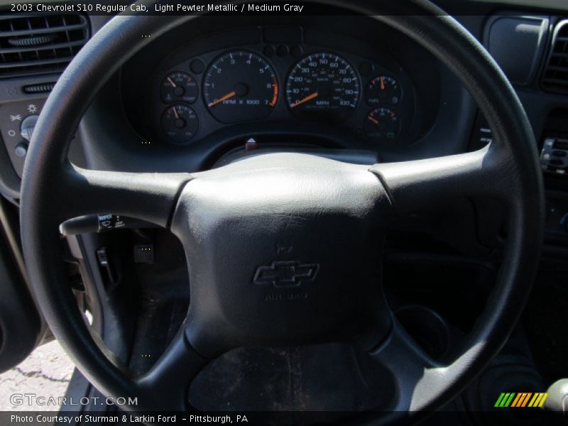 Light Pewter Metallic / Medium Gray 2003 Chevrolet S10 Regular Cab