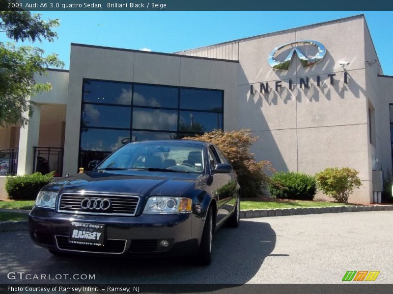 Brilliant Black / Beige 2003 Audi A6 3.0 quattro Sedan