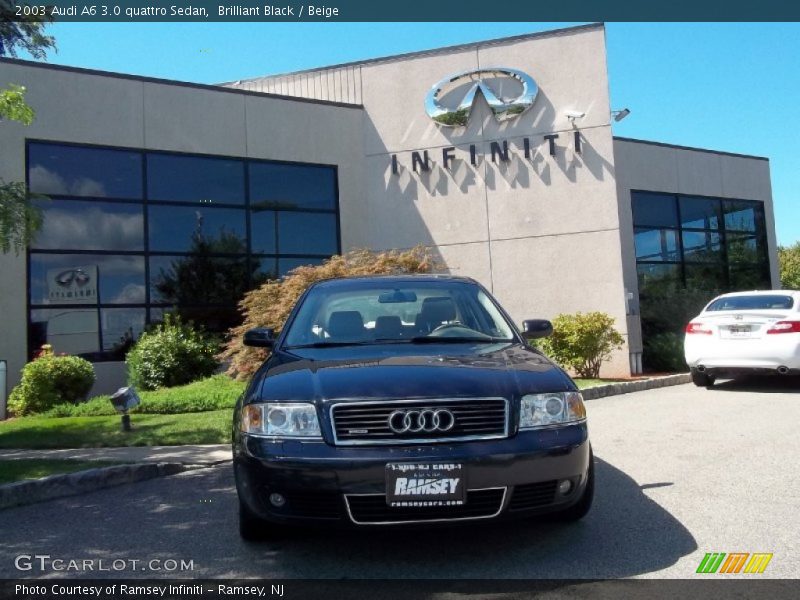 Brilliant Black / Beige 2003 Audi A6 3.0 quattro Sedan