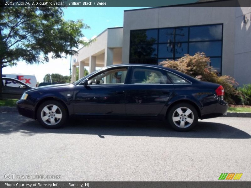 Brilliant Black / Beige 2003 Audi A6 3.0 quattro Sedan