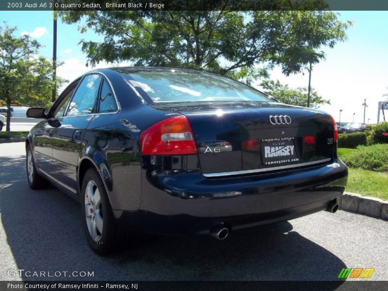 Brilliant Black / Beige 2003 Audi A6 3.0 quattro Sedan
