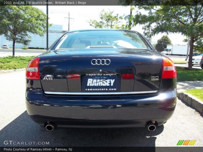 Brilliant Black / Beige 2003 Audi A6 3.0 quattro Sedan