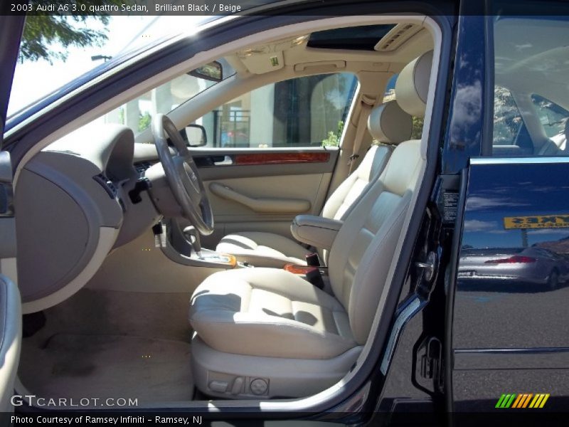 Brilliant Black / Beige 2003 Audi A6 3.0 quattro Sedan