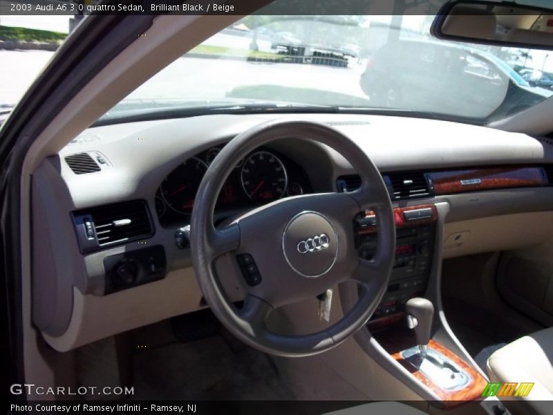 Brilliant Black / Beige 2003 Audi A6 3.0 quattro Sedan