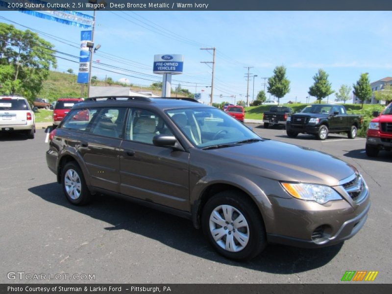 Deep Bronze Metallic / Warm Ivory 2009 Subaru Outback 2.5i Wagon