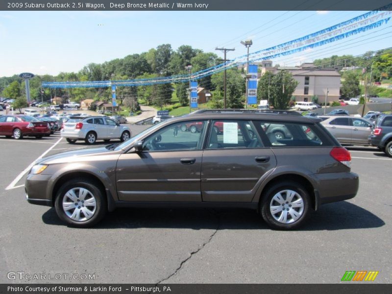 Deep Bronze Metallic / Warm Ivory 2009 Subaru Outback 2.5i Wagon