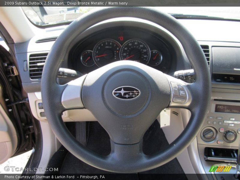 Deep Bronze Metallic / Warm Ivory 2009 Subaru Outback 2.5i Wagon