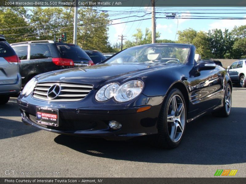 Capri Blue Metallic / Ash 2004 Mercedes-Benz SL 500 Roadster