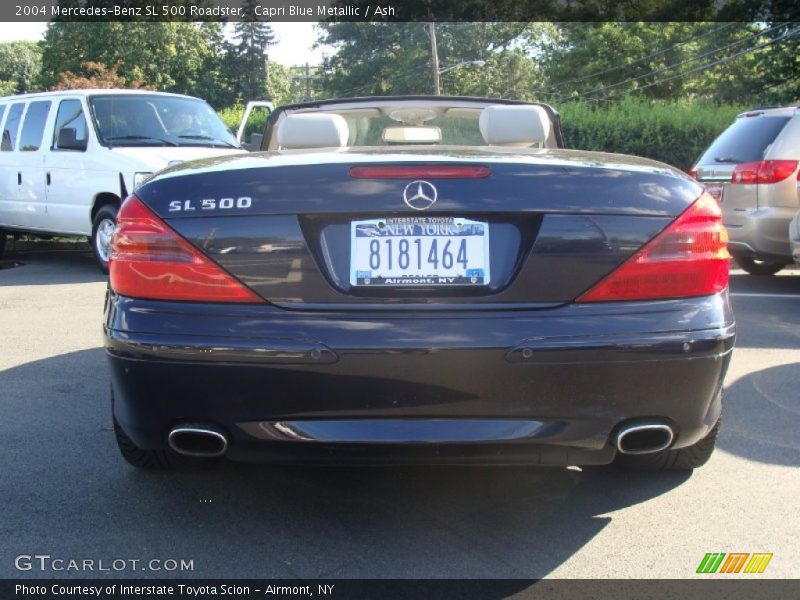 Capri Blue Metallic / Ash 2004 Mercedes-Benz SL 500 Roadster