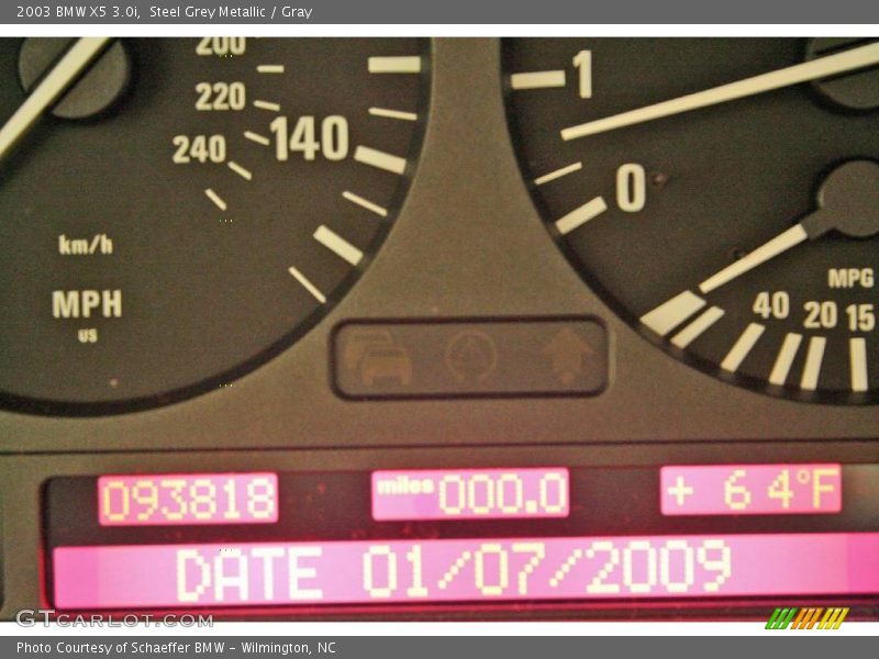 Steel Grey Metallic / Gray 2003 BMW X5 3.0i
