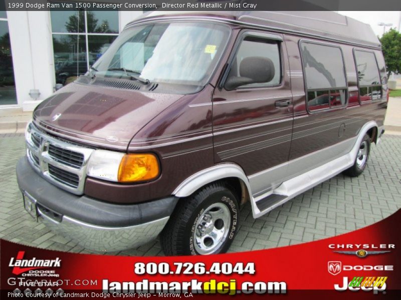 Director Red Metallic / Mist Gray 1999 Dodge Ram Van 1500 Passenger Conversion