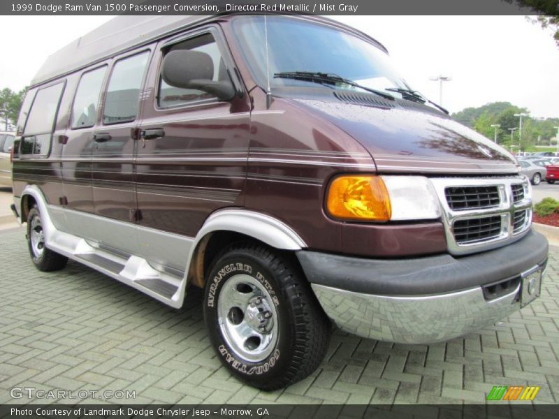 Director Red Metallic / Mist Gray 1999 Dodge Ram Van 1500 Passenger Conversion