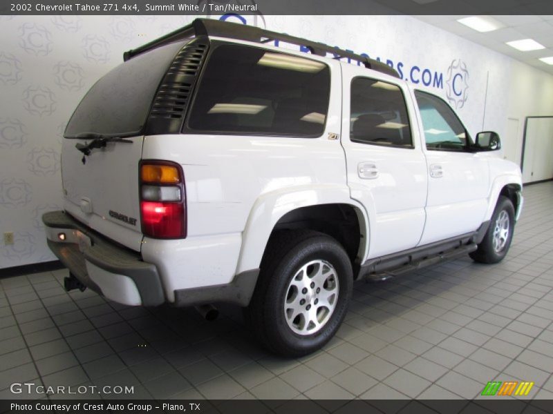 Summit White / Tan/Neutral 2002 Chevrolet Tahoe Z71 4x4