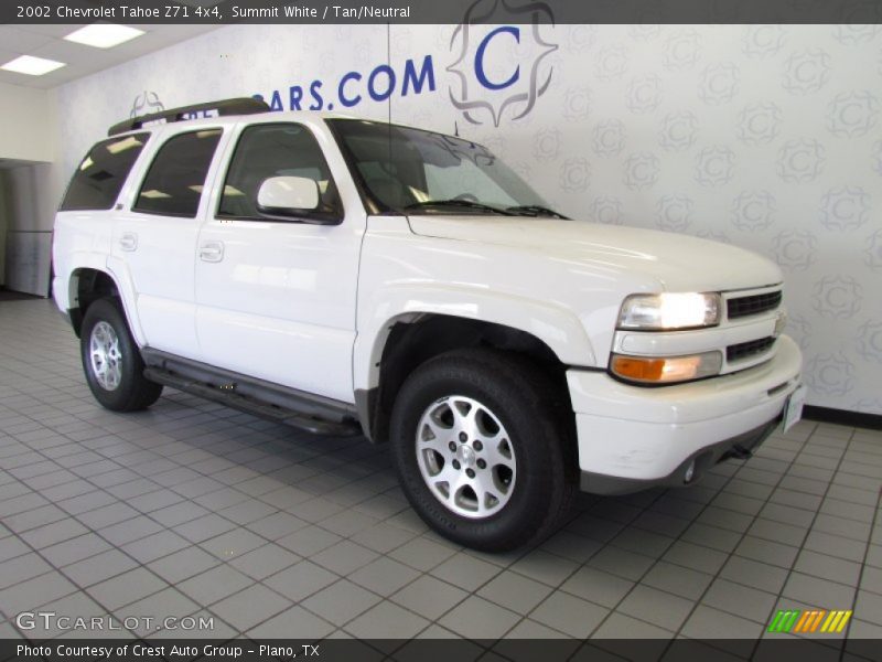 Summit White / Tan/Neutral 2002 Chevrolet Tahoe Z71 4x4
