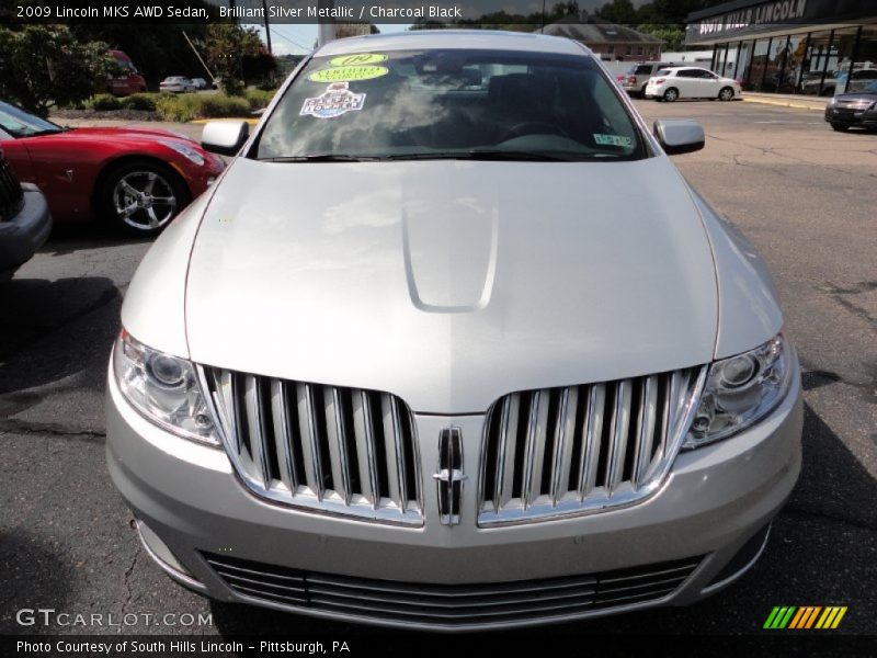 Brilliant Silver Metallic / Charcoal Black 2009 Lincoln MKS AWD Sedan