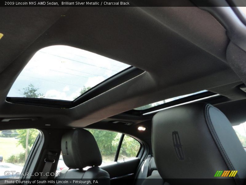 Brilliant Silver Metallic / Charcoal Black 2009 Lincoln MKS AWD Sedan