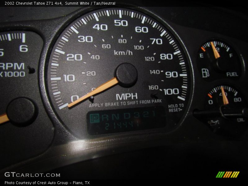 Summit White / Tan/Neutral 2002 Chevrolet Tahoe Z71 4x4