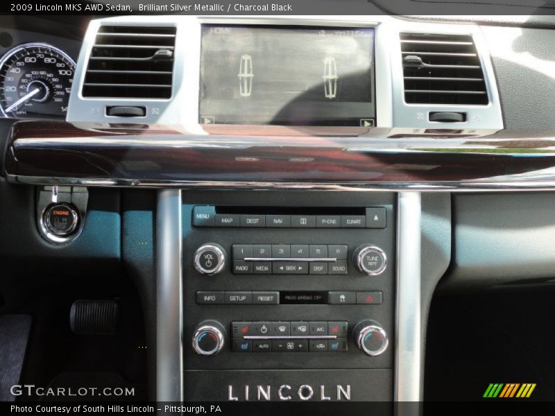 Brilliant Silver Metallic / Charcoal Black 2009 Lincoln MKS AWD Sedan