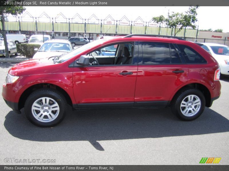 Red Candy Metallic / Medium Light Stone 2010 Ford Edge SE