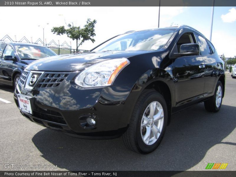 Wicked Black / Black 2010 Nissan Rogue SL AWD
