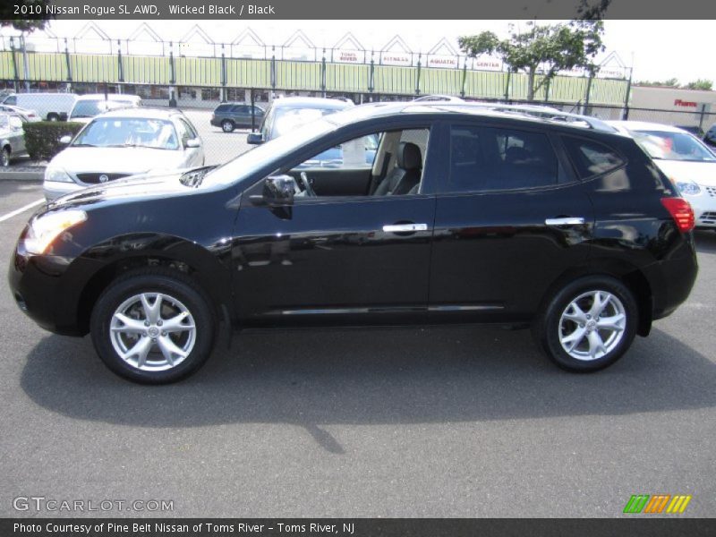 Wicked Black / Black 2010 Nissan Rogue SL AWD