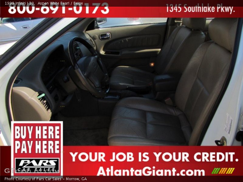 Aspen White Pearl / Beige 1999 Infiniti I 30