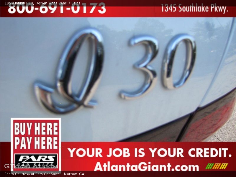 Aspen White Pearl / Beige 1999 Infiniti I 30