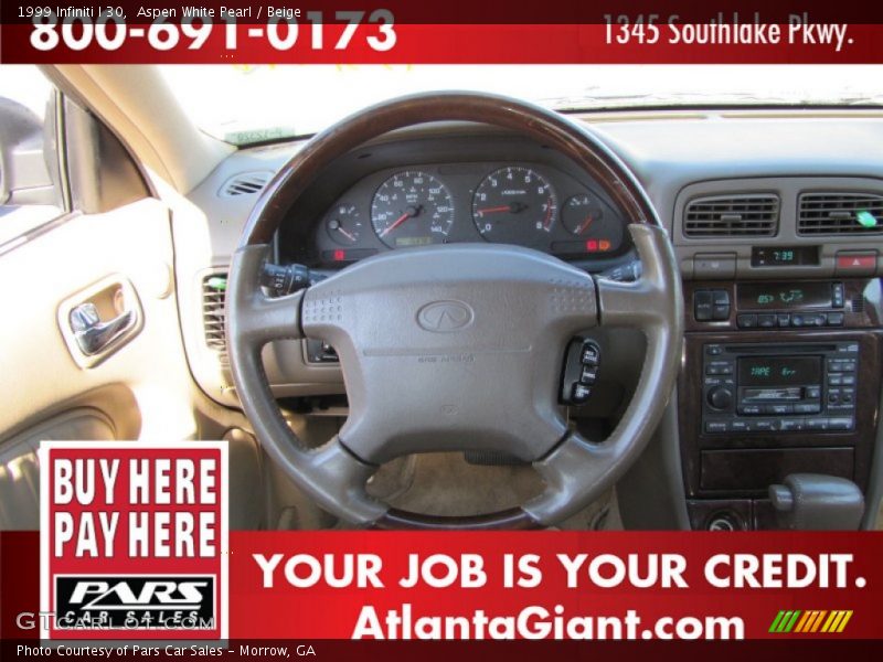 Aspen White Pearl / Beige 1999 Infiniti I 30