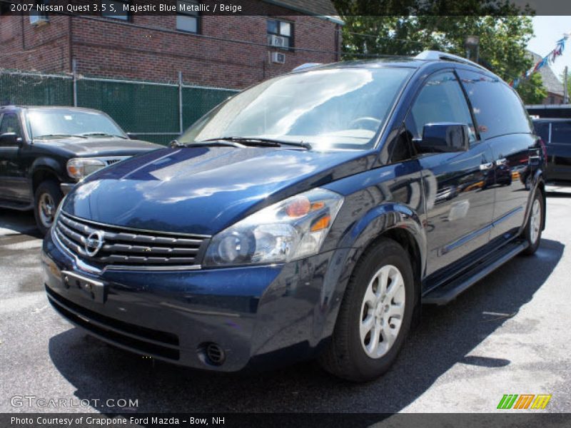 Majestic Blue Metallic / Beige 2007 Nissan Quest 3.5 S