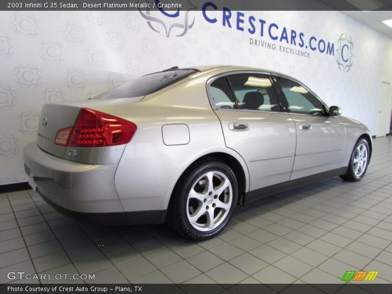 Desert Platinum Metallic / Graphite 2003 Infiniti G 35 Sedan