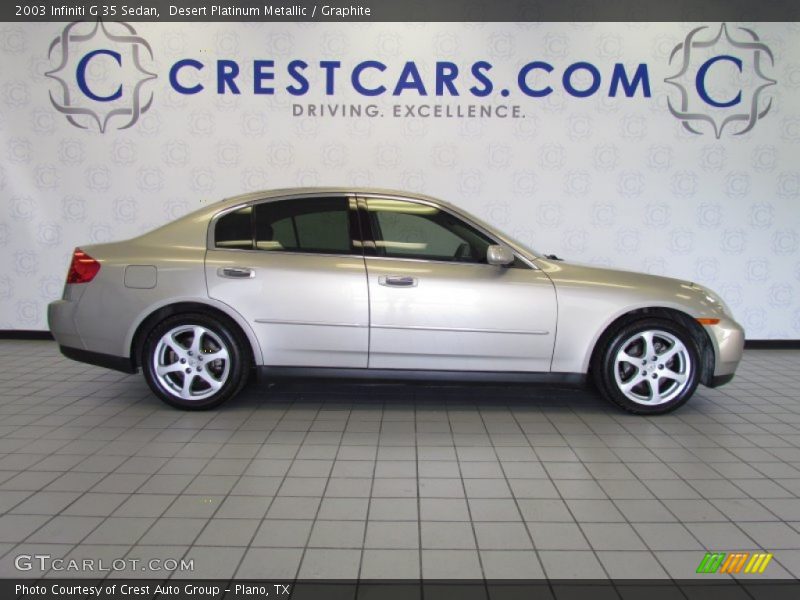 Desert Platinum Metallic / Graphite 2003 Infiniti G 35 Sedan