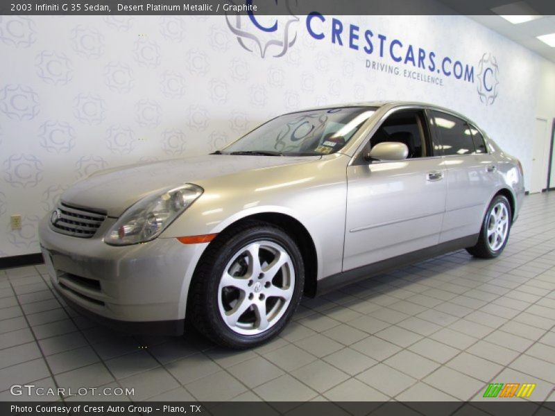 Desert Platinum Metallic / Graphite 2003 Infiniti G 35 Sedan