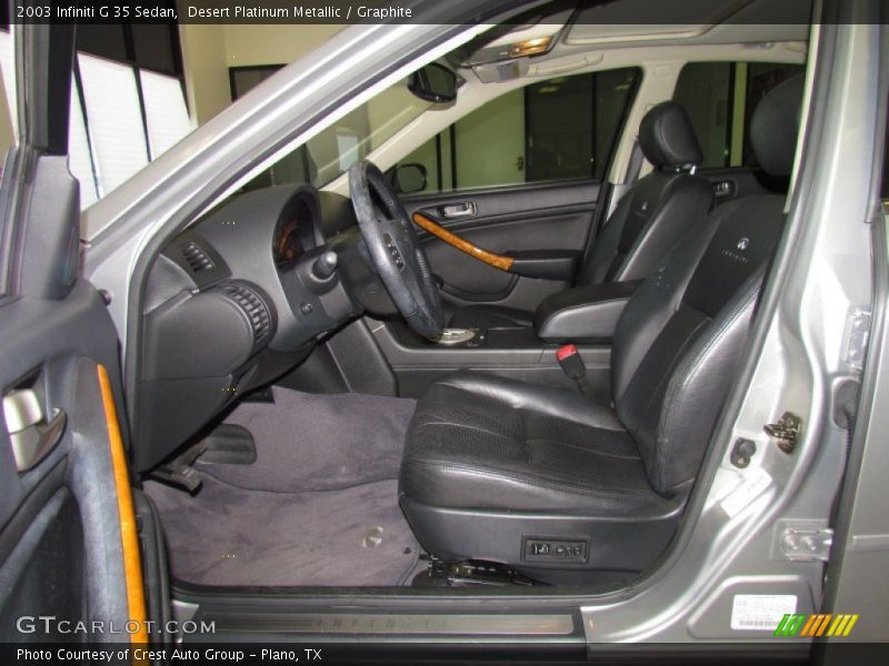 Desert Platinum Metallic / Graphite 2003 Infiniti G 35 Sedan