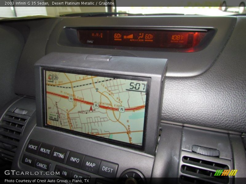 Desert Platinum Metallic / Graphite 2003 Infiniti G 35 Sedan