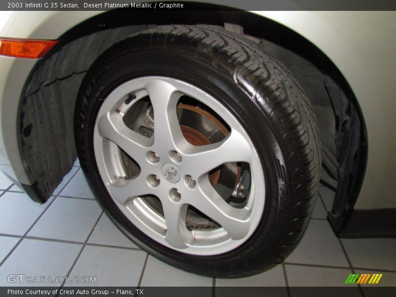 Desert Platinum Metallic / Graphite 2003 Infiniti G 35 Sedan