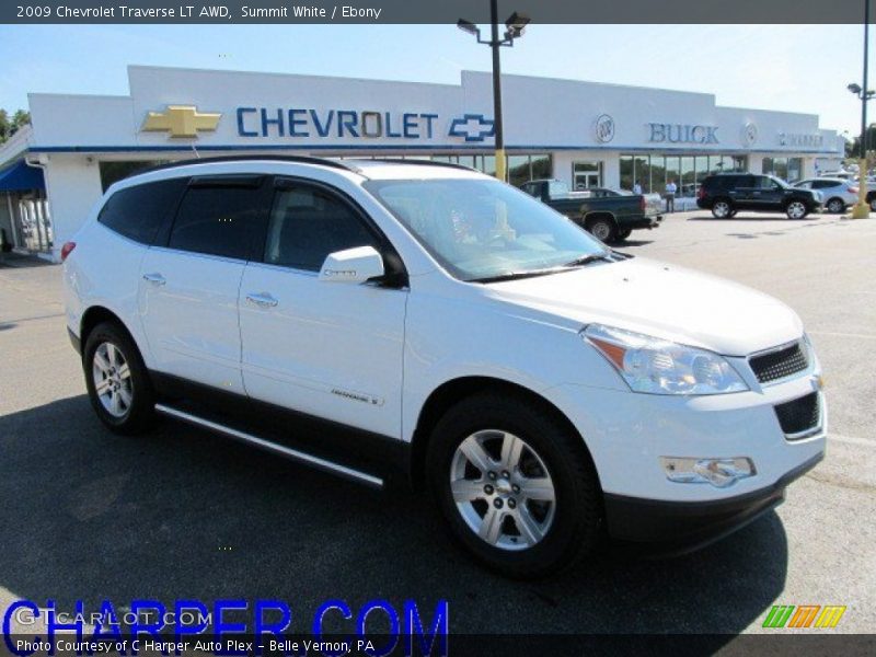 Summit White / Ebony 2009 Chevrolet Traverse LT AWD